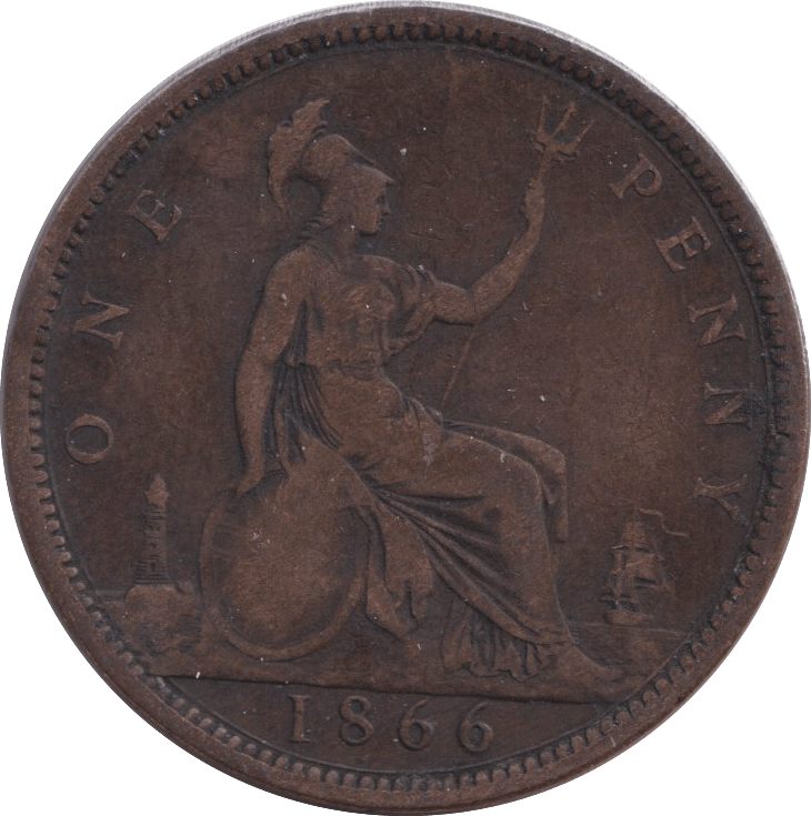 1866 PENNY ( FINE ) - PENNY - Cambridgeshire Coins