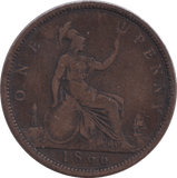 1866 PENNY ( FINE ) - PENNY - Cambridgeshire Coins