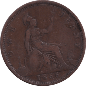 1866 PENNY ( GVF ) - PENNY - Cambridgeshire Coins