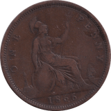 1866 PENNY ( GVF ) - PENNY - Cambridgeshire Coins