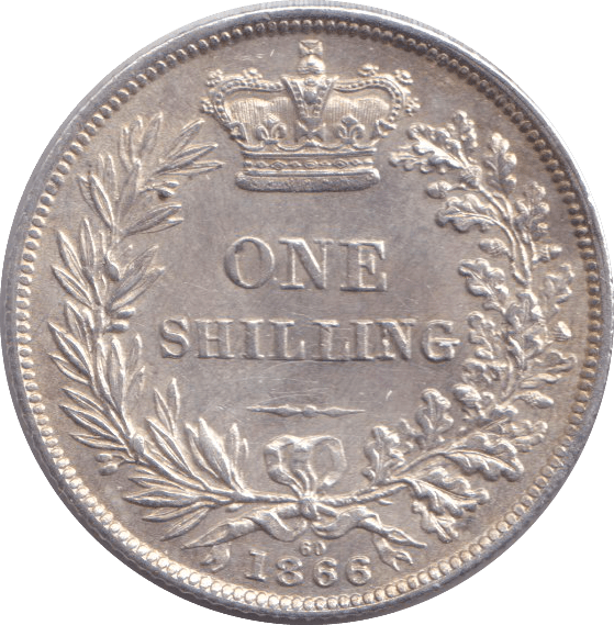 1866 SHILLING ( AUNC ) - SHILLING - Cambridgeshire Coins