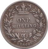 1866 SHILLING ( F ) - Shilling - Cambridgeshire Coins