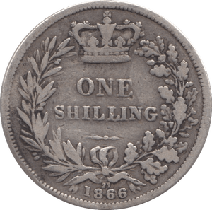 1866 SHILLING ( NF ) DIE 27 - SHILLING - Cambridgeshire Coins