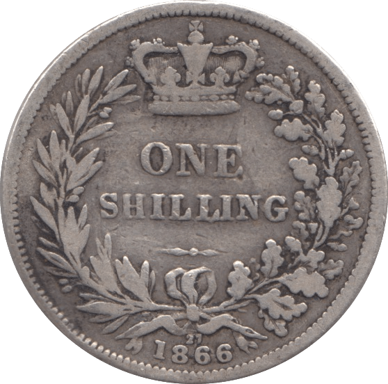 1866 SHILLING ( NF ) DIE 27 - SHILLING - Cambridgeshire Coins
