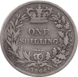 1866 SHILLING ( NF ) DIE 27 - SHILLING - Cambridgeshire Coins