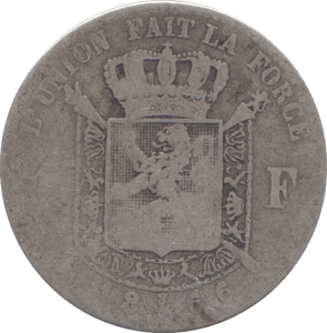 1866 SILVER 1 FRANC BELGIUM - SILVER WORLD COINS - Cambridgeshire Coins