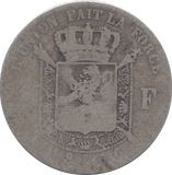 1866 SILVER 1 FRANC BELGIUM - SILVER WORLD COINS - Cambridgeshire Coins