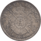 1866 SILVER 1 FRANC FRANCE - SILVER WORLD COINS - Cambridgeshire Coins