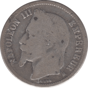 1866 SILVER 1 FRANC FRANCE - SILVER WORLD COINS - Cambridgeshire Coins