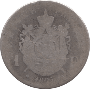 1866 SILVER 1 FRANC FRANCE - SILVER WORLD COINS - Cambridgeshire Coins