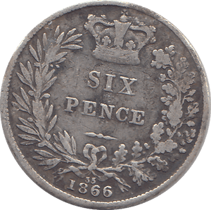 1866 SIXPENCE ( F ) - WORLD COINS - Cambridgeshire Coins