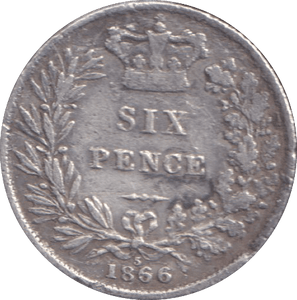 1866 SIXPENCE ( GF ) - SIXPENCE - Cambridgeshire Coins