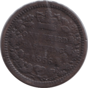1866 THIRD FARTHING ( FINE ) - WORLD COINS - Cambridgeshire Coins