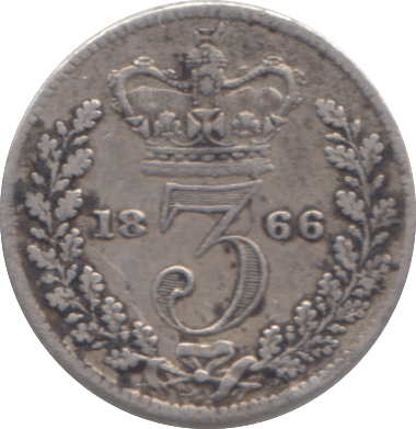 1866 THREEPENCE ( GF ) - THREEPENCE - Cambridgeshire Coins