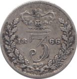 1866 THREEPENCE ( GF ) - THREEPENCE - Cambridgeshire Coins