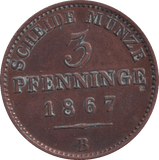 1867 3 PFENNIG PRUSSIA - WORLD COINS - Cambridgeshire Coins