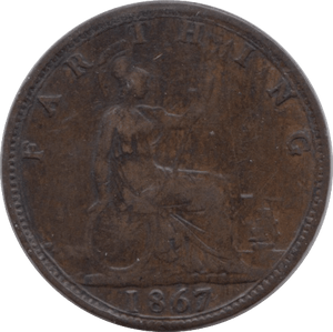 1867 FARTHING ( FINE ) - Farthing - Cambridgeshire Coins