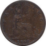 1867 FARTHING ( FINE ) - Farthing - Cambridgeshire Coins