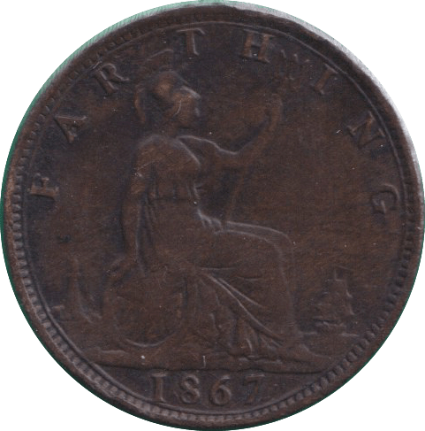 1867 FARTHING ( GF ) - FARTHING - Cambridgeshire Coins