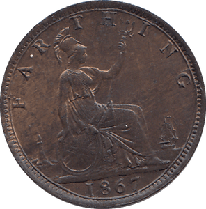 1867 FARTHING ( UNC ) - FARTHING - Cambridgeshire Coins