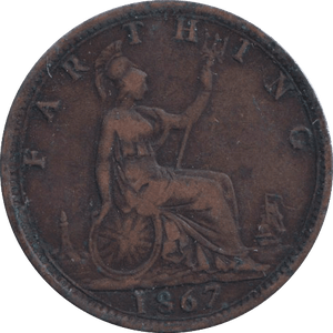 1867 FARTHING ( VF ) - FARTHING - Cambridgeshire Coins