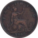 1867 FARTHING ( VF ) - FARTHING - Cambridgeshire Coins