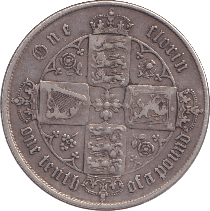 1867 FLORIN ( VF ) - FLORIN - Cambridgeshire Coins
