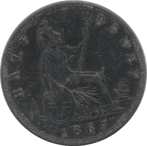 1867 HALFPENNY ( EF ) - Halfpenny - Cambridgeshire Coins