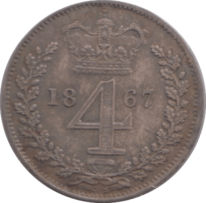 1867 MAUNDY FOURPENCE ( UNC ) - MAUNDY FOURPENCE - Cambridgeshire Coins