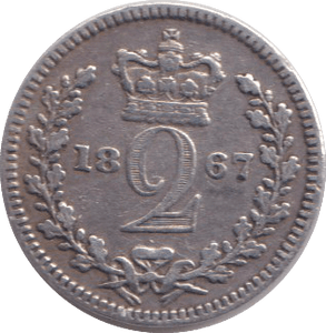 1867 MAUNDY TWOPENCE ( VF ) - MAUNDY TWOPENCE - Cambridgeshire Coins