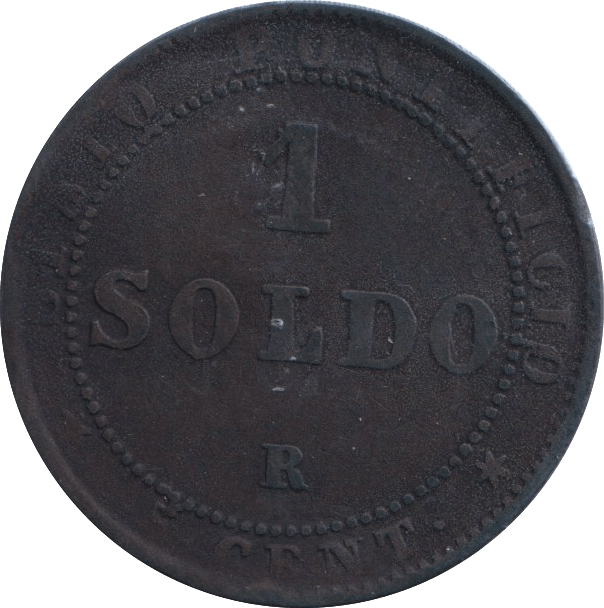 1867 ONE SOLDO VATICAN - WORLD COINS - Cambridgeshire Coins