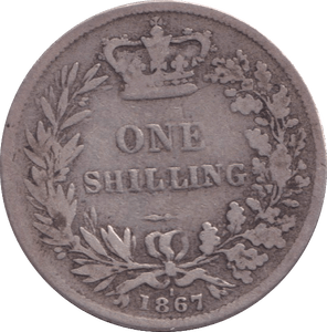 1867 SHILLING DIE NO.1 ( FINE ) - SHILLING - Cambridgeshire Coins