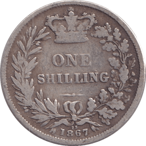 1867 SHILLING ( NF ) DIE 23 - SHILLING - Cambridgeshire Coins