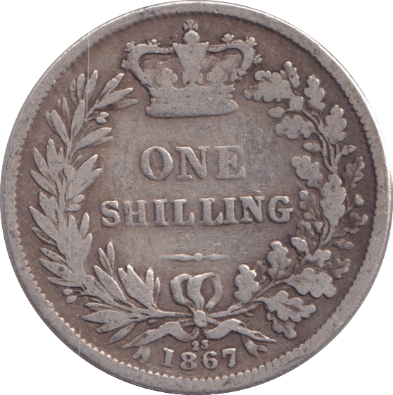 1867 SHILLING ( NF ) DIE 23 - SHILLING - Cambridgeshire Coins