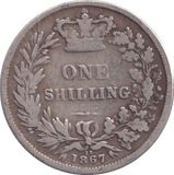 1867 SHILLING ( NF ) DIE 23 - SHILLING - Cambridgeshire Coins