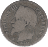 1867 SILVER 50 CENT FRANCE - SILVER WORLD COINS - Cambridgeshire Coins