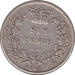 1867 SIXPENCE ( GF ) - SIXPENCE - Cambridgeshire Coins