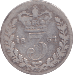 1867 THREEPENCE ( FINE ) - THREEPENCE - Cambridgeshire Coins