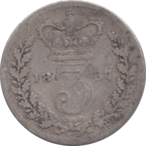 1867 THREEPENCE ( FINE ) - THREEPENCE - Cambridgeshire Coins