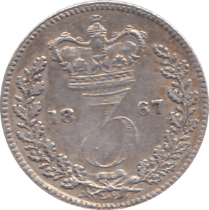 1867 THREEPENCE ( GF ) - THREEPENCE - Cambridgeshire Coins