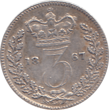 1867 THREEPENCE ( GF ) - THREEPENCE - Cambridgeshire Coins