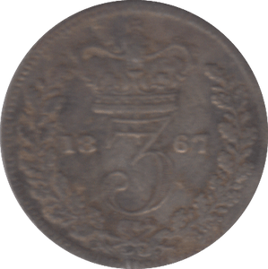 1867 THREEPENCE ( NF ) - THREEPENCE - Cambridgeshire Coins