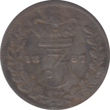 1867 THREEPENCE ( NF ) - THREEPENCE - Cambridgeshire Coins