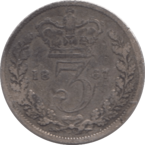 1867 THREEPENCE ( NF ) - THREEPENCE - Cambridgeshire Coins