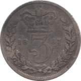 1867 THREEPENCE ( NF ) - THREEPENCE - Cambridgeshire Coins