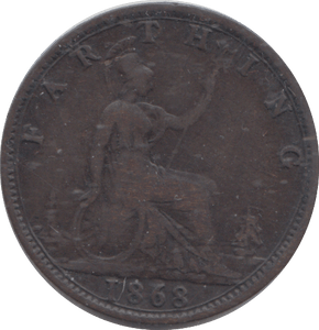 1868 FARTHING ( GF ) - FARTHING - Cambridgeshire Coins