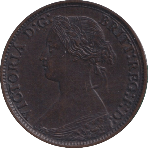 1868 FARTHING ( GVF ) - FARTHING - Cambridgeshire Coins