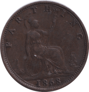 1868 FARTHING ( VF ) - FARTHING - Cambridgeshire Coins