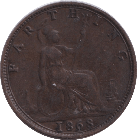 1868 FARTHING ( VF ) - FARTHING - Cambridgeshire Coins