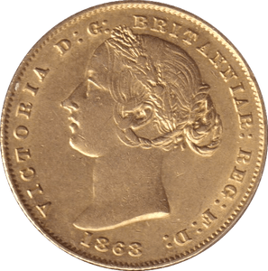 1868 GOLD AUSTRALIAN SOVEREIGN - GOLD WORLD COINS - Cambridgeshire Coins